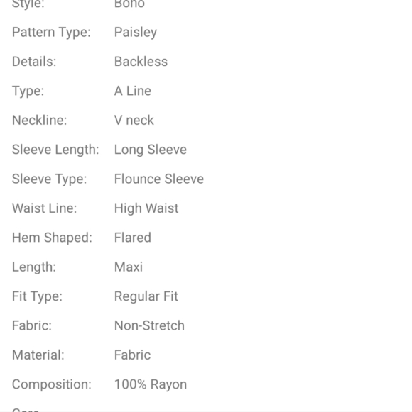 WESTERN/ GYPSY PAISLEY MAXI DRESS - Picture 7 of 12